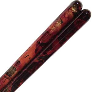  Baroque Red Hand Painted Wakasa Chopsticks
