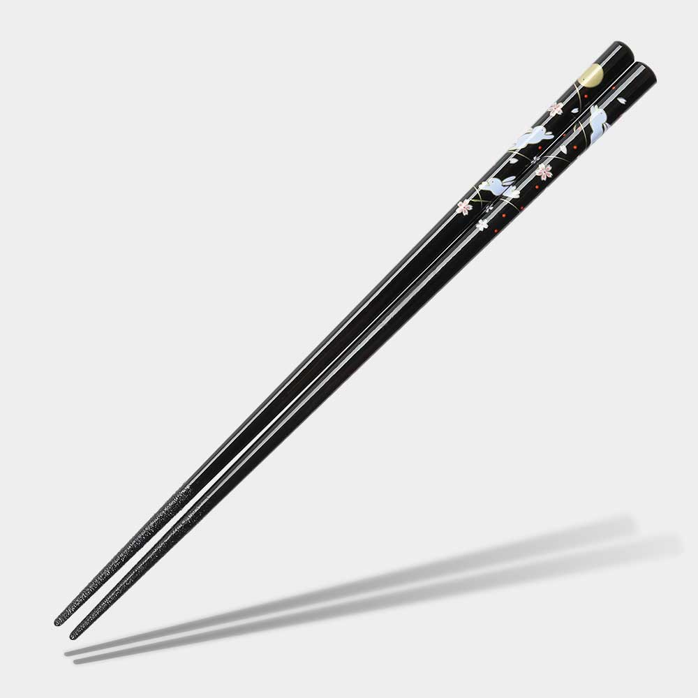 Black Sakura Rabbit Moon Chopsticks