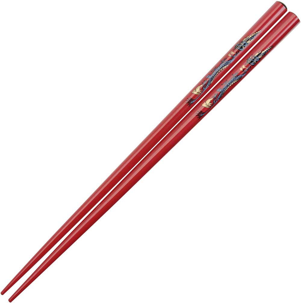 Dragon on Red Japanese Style Chopsticks
