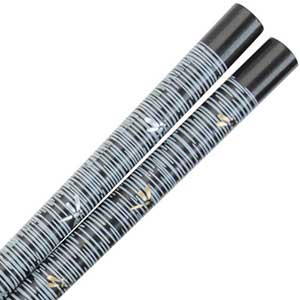 Dragonflies of Gold and Silver on Black Japanese Style Chopsticks