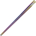 Flat Korean Stainless Steel Chopsticks Iridescent Rainbow