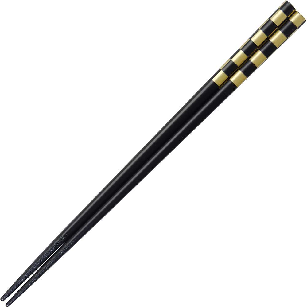 Gold Tatami Mat Black Japanese Chopsticks