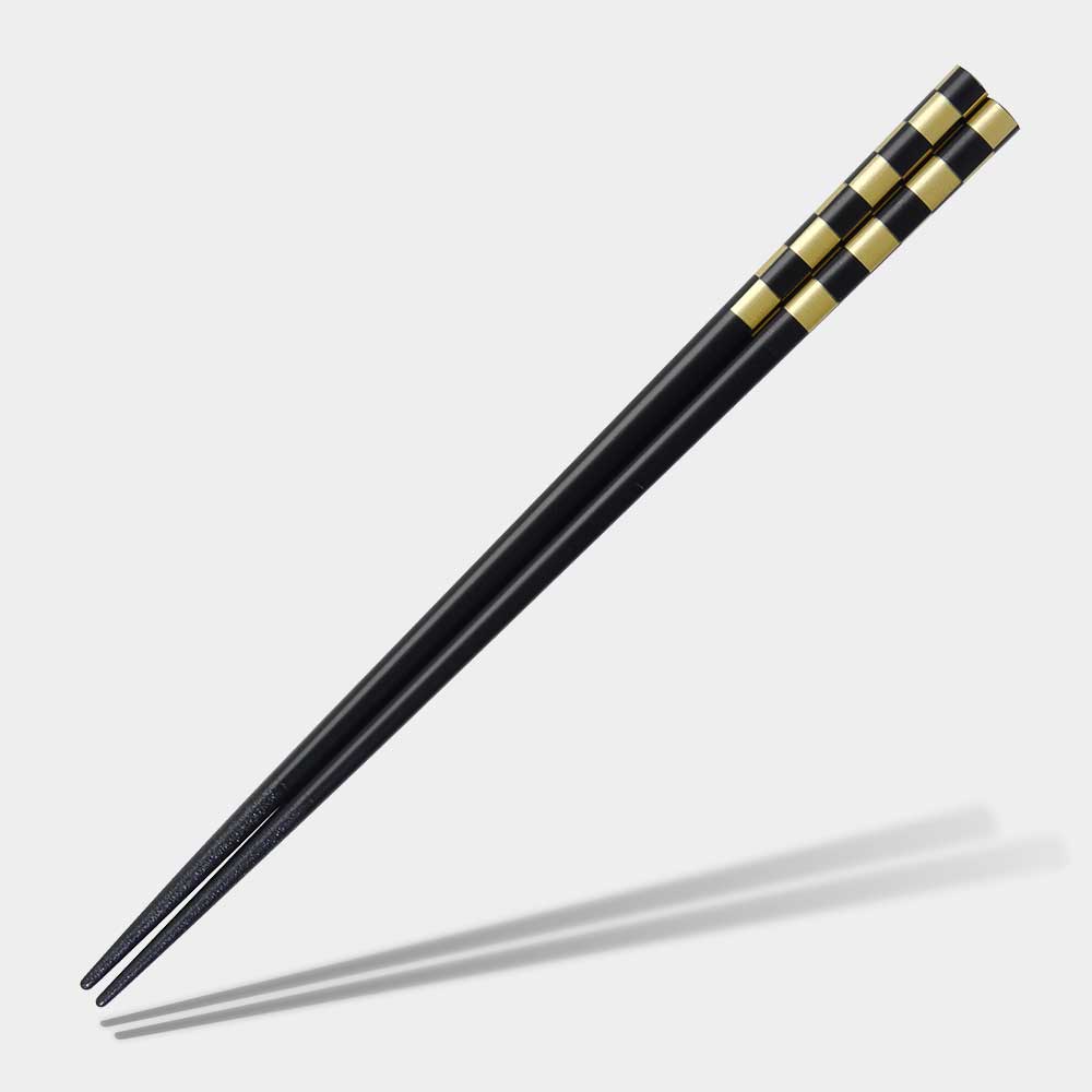 Gold Tatami Mat Black Japanese Chopsticks