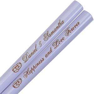 Lilac Engraved Personalized Chopsticks