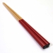 Natural Wood and Red Japanese Chopsticks - CK1393