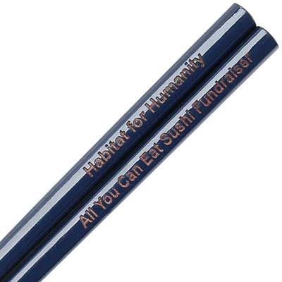 Navy Engraved Personalized Chopsticks