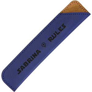  Personalized Faux Leather Sleeve Blue