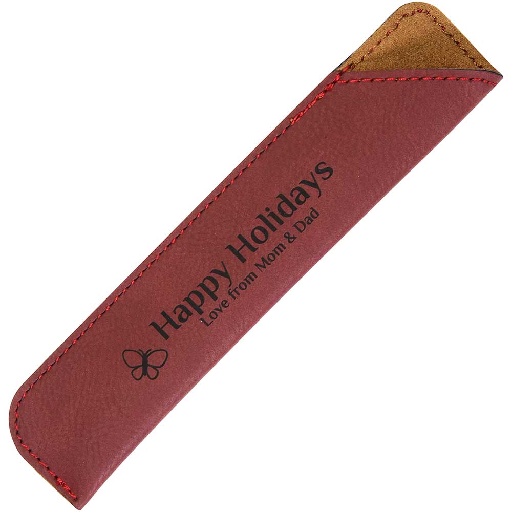  Personalized Faux Leather Sleeve Red