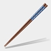 Plaid Blue Wood Japanese Chopsticks