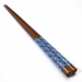 Plaid Blue Wood Japanese Chopsticks - 25338