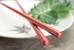 Plastic Eco Red Hex Dishwasher Safe Japanese Chopsticks