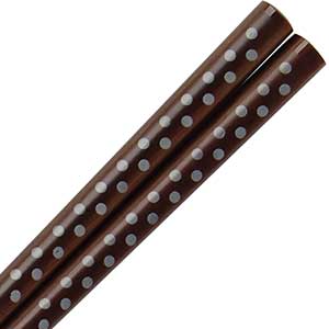 Polka Dots Dark Wood Japanese Chopsticks