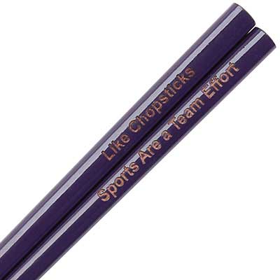 Purple Engraved Personalized Chopsticks