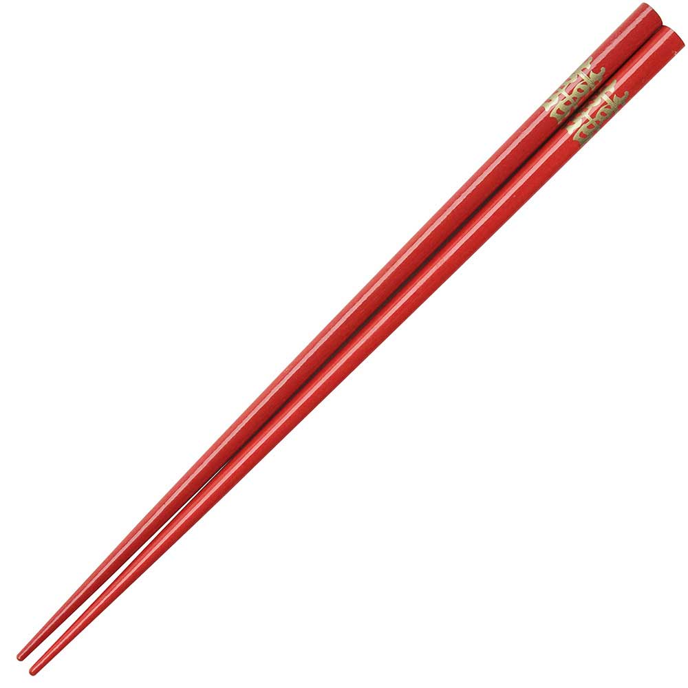 Red Double Happiness Engraved Personalized Chopsticks