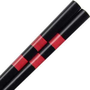 Red Ink Black Japanese Chopsticks