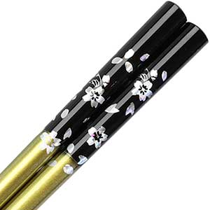 Sakura Glitter Chopsticks Yellow