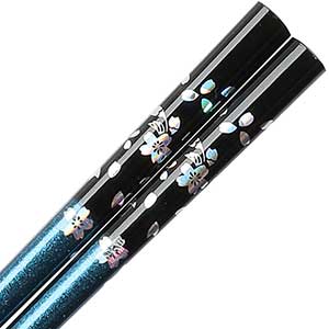 Sakura Glitter Kids Chopsticks Blue