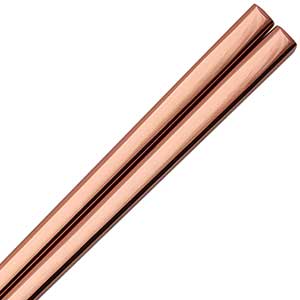 Square Stainless Steel Chopsticks Rose Gold Color