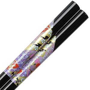 Washi Fan Black Chopsticks