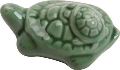 Green Turtle with Baby Chopstick Rest