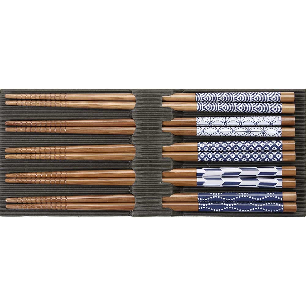 Traditional Patterns Japanese Bamboo Chopsticks Set