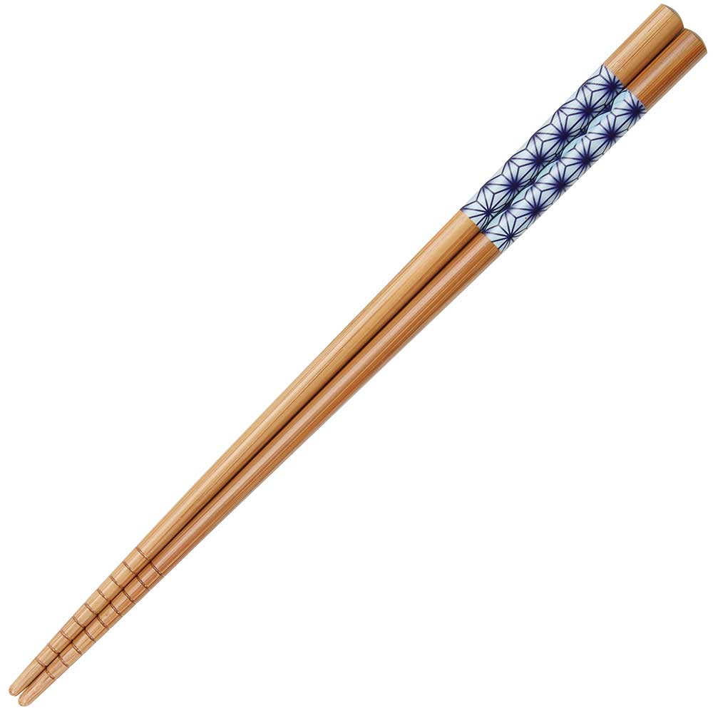  Blue Asanoha Bamboo Chopsticks